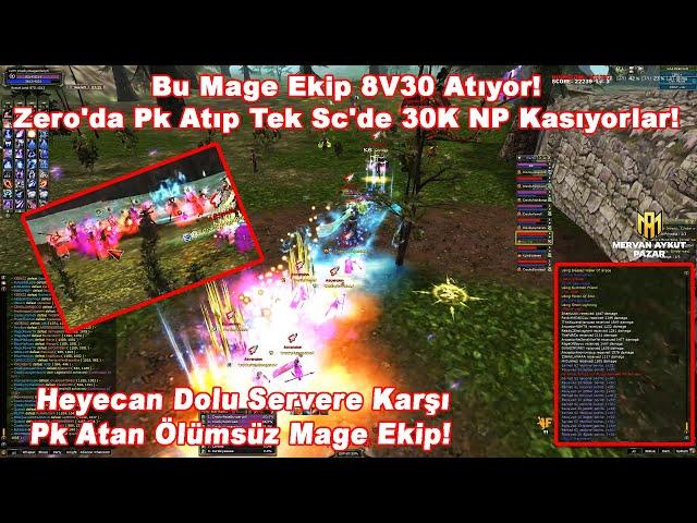 LegendaryTivi - Bu Mage Ekip 8V30 Atıyor! Zero'da Pk Atıp Tek Sc'de 30K NP Kasıyorlar! Knight Online