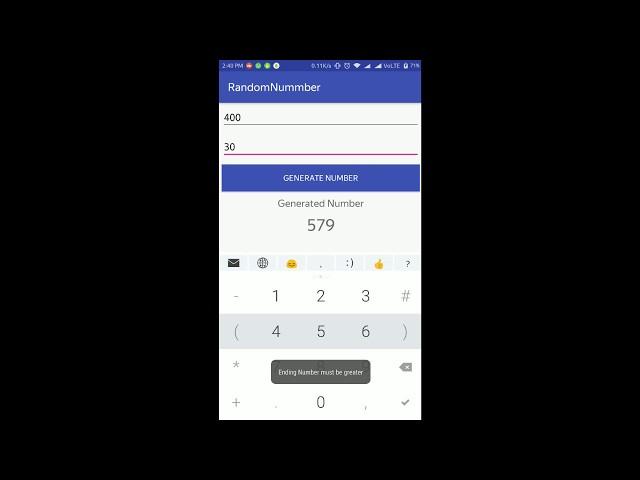 Random Number Generator Android App - DroidBlogger