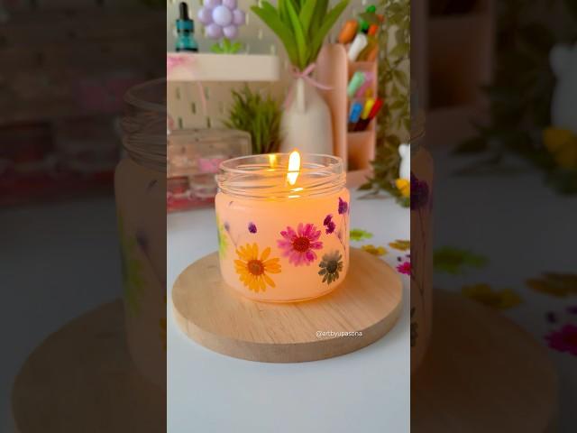 DIY Flower Candle #diy #shortviral #craft #artshorts #craftideas #diycrafts #diy