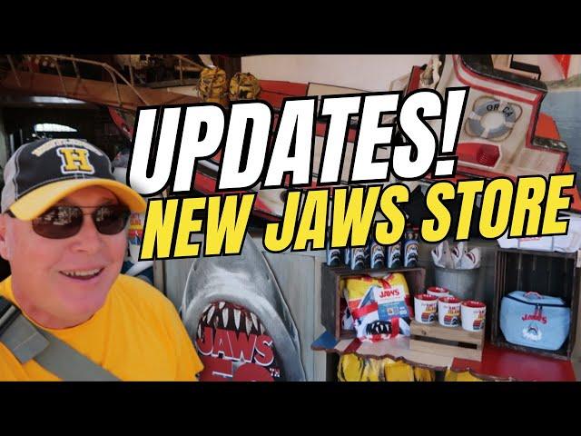Updates! Universal Studios NEW Amity Island Area & JAWS 50th Anniversary Tribute Store