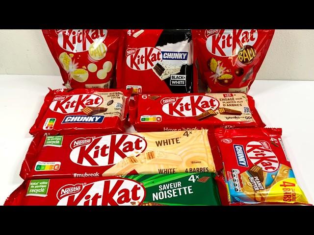 Unboxing All Assorted KitKat Chocolate Bars (Chunky, White, Hazelnut, Ball)