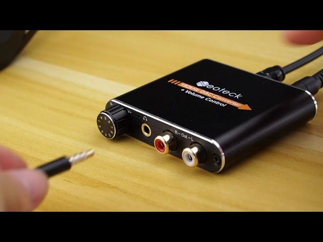 Neoteck 192kHz DAC Converter Digital Optical Coaxial Toslink to Analog Stereo