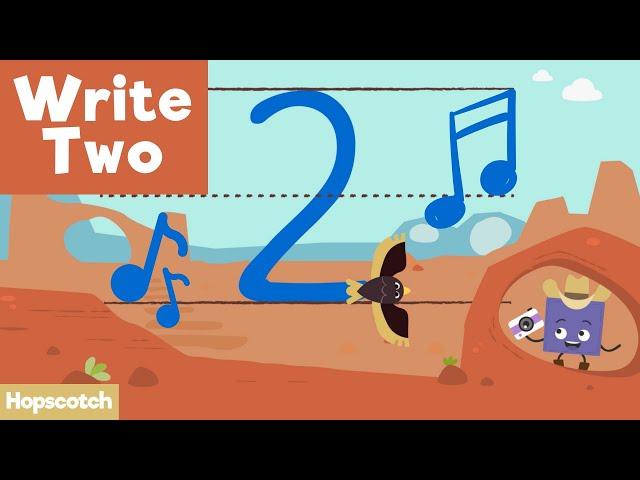 Write 2 (Two) - Number Formation Song