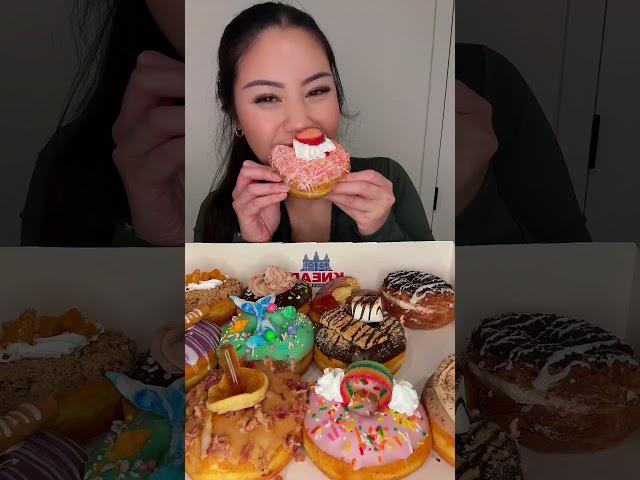 The prettiest donuts I’ve ever seen!  Knead Donuts Long Beach  #mukbang #food #shorts