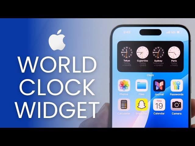 iOS 18: How To Add World Clock To iPhone Home Screen & Change Cities!