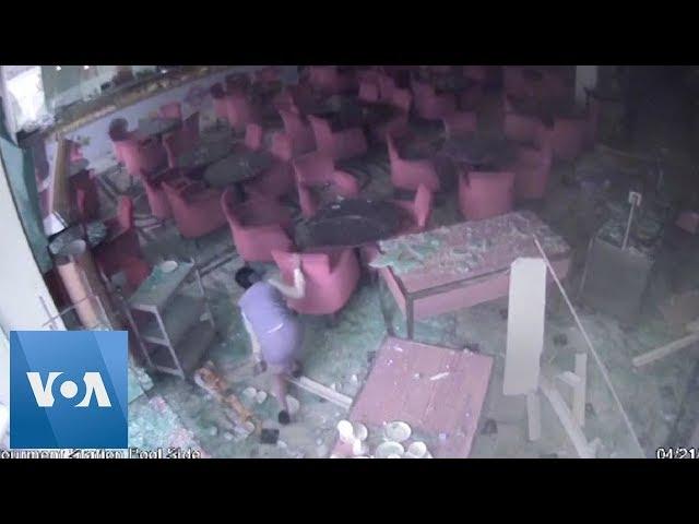 Security Footage Shows Moment of Sri Lanka Blast