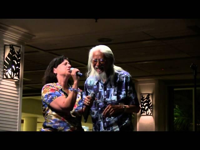 Jones and Wifey singing I Got You Babe, at the Shorebird in Waikiki