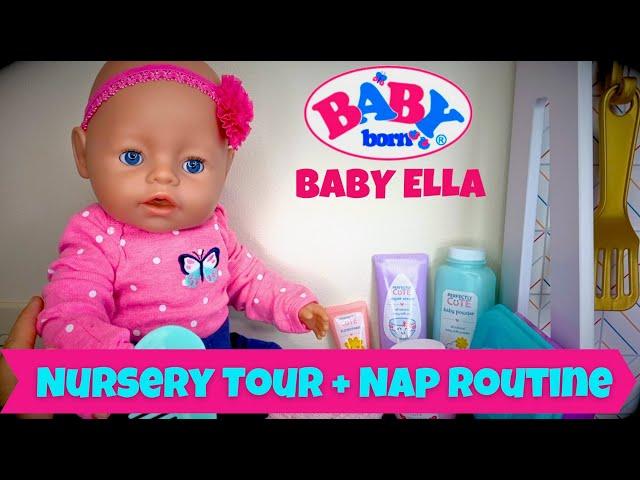 Baby Born Ella's Nap Routine & Nursery Tour! Unboxing Perfectly Cute Baby Doll Set From Target!