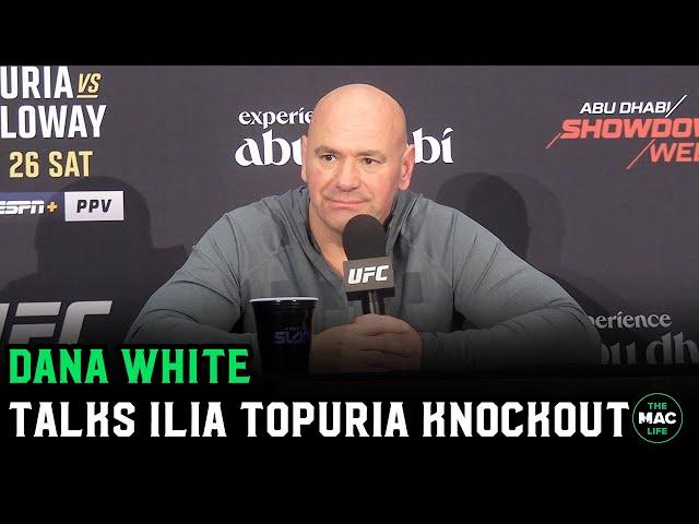 Dana White reacts to Ilia Topuria vs. Max Holloway KO: “If you keep clipping legends…”