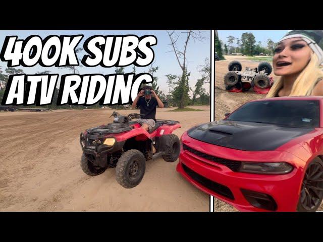I HIT 400K & WENT ATV RIDING !! 100 MILLION VIEWS ON ONE SHORT!!