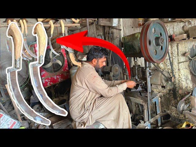 How to making A Sickle mass production of with power handmade machine in factory | Amazing work