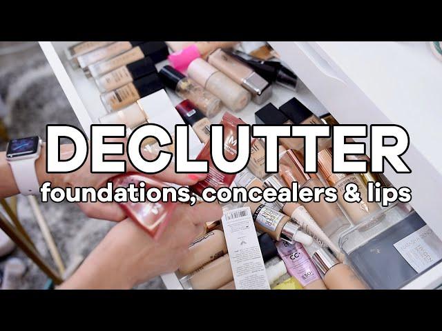 Makeup Collection & Declutter | Foundations, Concealers, Brows & Lips