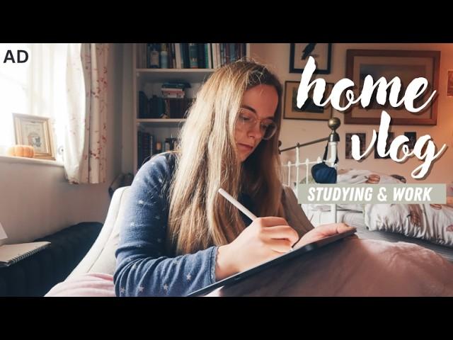 cosy days at home || studying, my stationery company & mental health struggles