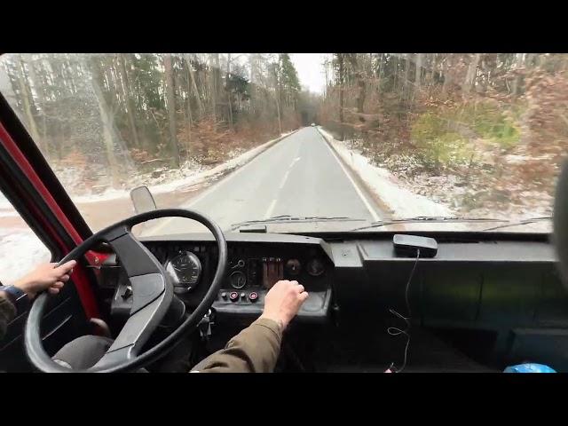 Driving Tatra 815 fully loaded dump truck