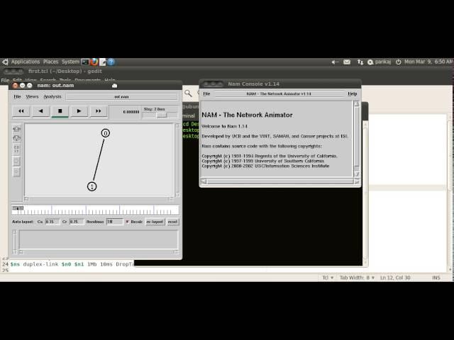 How to run first simulation on Ns2