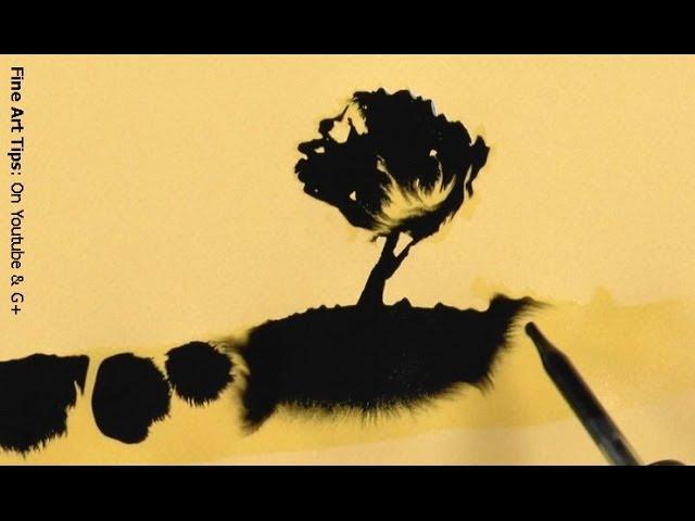 How to Paint With Ink and Water - Amazing Drawings "Magically" Appearing