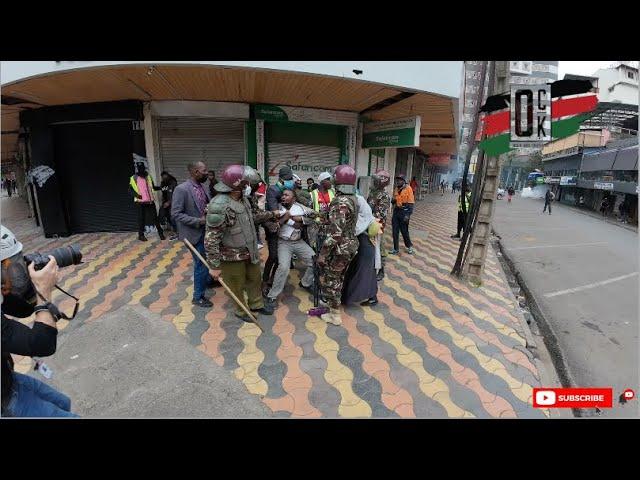 Most accurate video showing Kenya police using excessive force on peaceful protestors (SLOW MOTION)