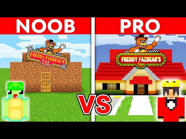 NOOB vs PRO: FNAF PIZZERIA Build Challenge in Minecraft