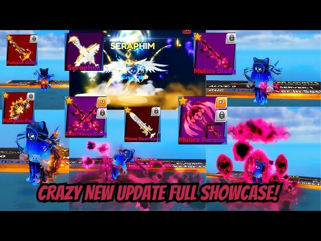 CRAZY NEW MALICE AND SERAPHIM UPDATE IN Roblox Blade Ball!  Plus Giveaway! 