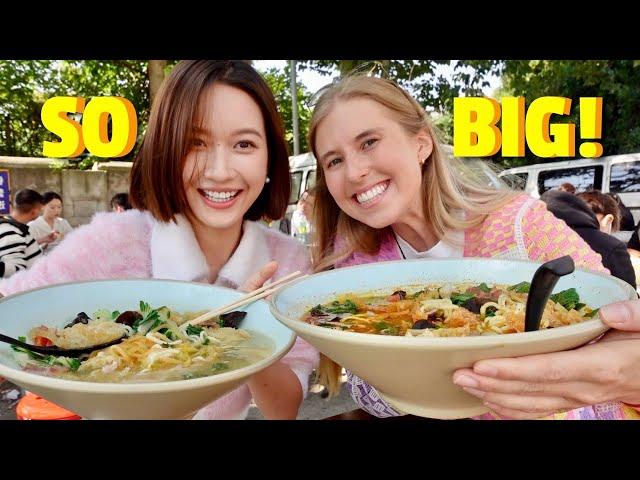 World's BIGGEST bowl of noodles?? And served in a carpark??