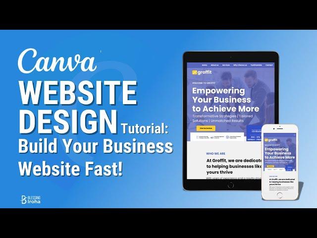 Canva Website Design Tutorial: Build Your Business Website Fast!