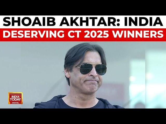 Former Pakistan speedster Shoaib Akhtar reacts to India's Champions Trophy victory