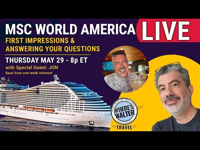 LIVE: World America Cruise Q&A | May 29, 8p ET #Cruise