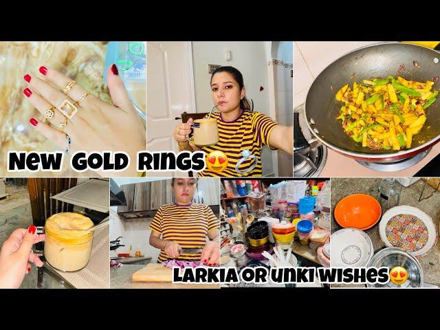 New gold rings 🫰| Larkia or unki wishes | Coffee recipe chahye?