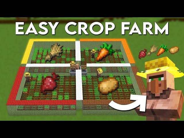 Minecraft Villager AFK Crop Farm 1.21 Tutorial - Potato Wheat Carrot Beetroot