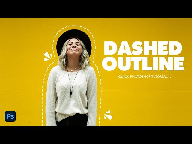 Dashed Outline in Photoshop│Simple Photoshop Tutorial