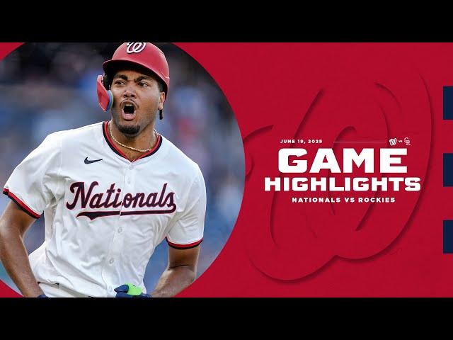 Rockies vs. Nationals Game Highlights (6/19/25) | MLB Highlights