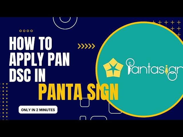 How To Apply PAN Based DSC In PantaSign @AlgosignLLP