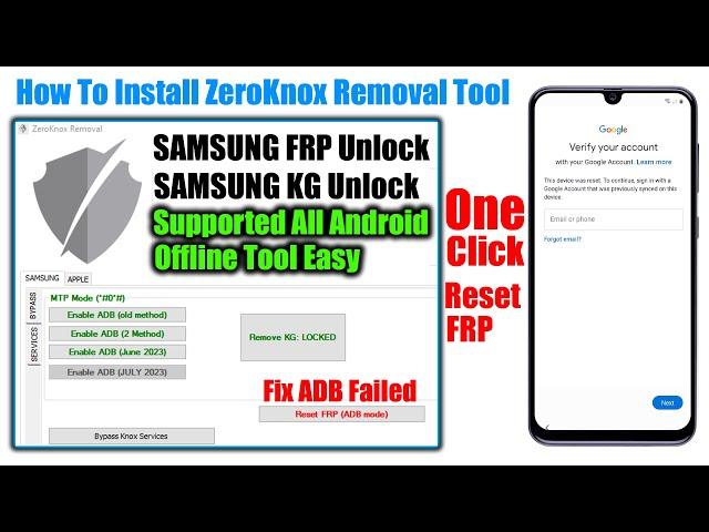 Zero Knox Removal Tool Samsung Android 13 FRP Bypass Adb Not Working Fixed | Samsung FRP Tool 2023