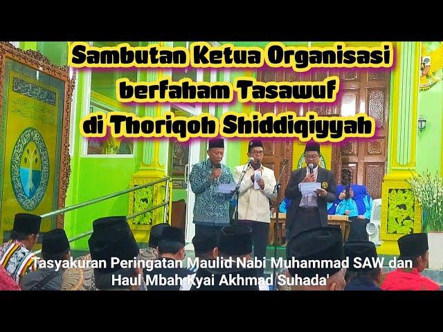 Sang Ketua Umum DPP Organisasi Shiddiqiyyah. Tasyakuran Maulid Nabi Muhammad SAW&Haul Mbah Suhada'