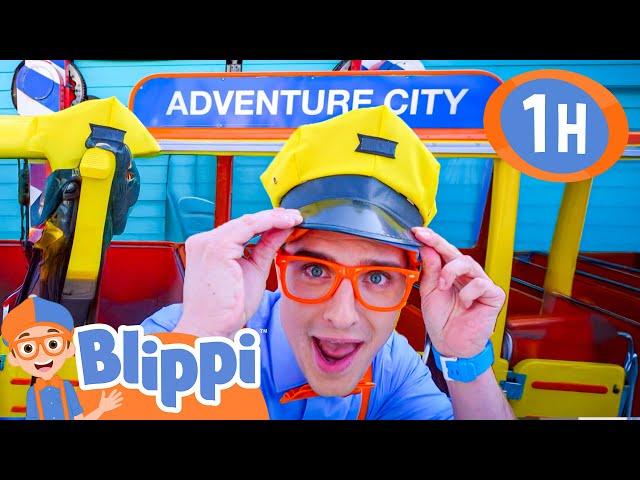 Blippi Explores Adventure City Vehicles | Blippi | Kids Songs | Moonbug Kids