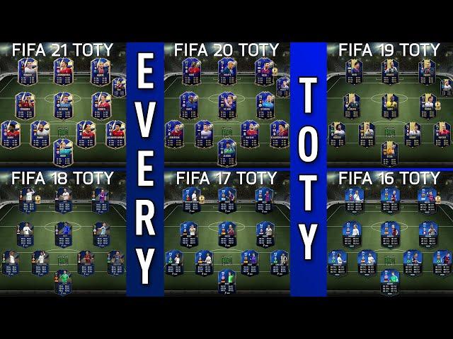 EVERY TEAM OF THE YEAR from FIFA 09 to FIFA 21 (TOTY)