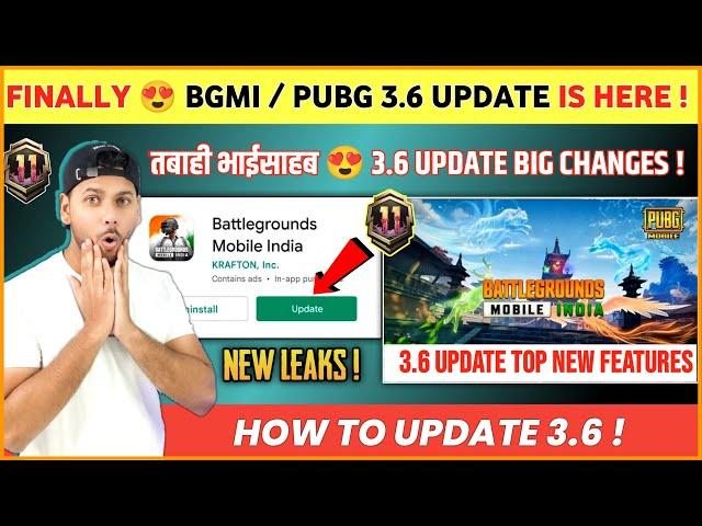 BIGGEST UPDATE  Bgmi / Pubg 3.6 Update Here | Bgmi New Update | 3.6 Update Bgmi / Pubg | Features