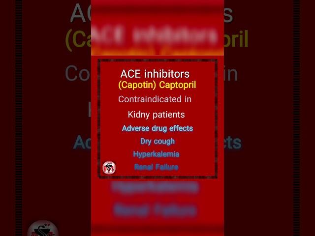 Ace inhibitors contraindications