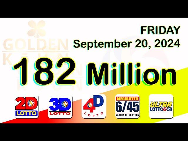 PCSO Lotto Daily Result ( SEPTEMBER 20, 2024 ) Friday