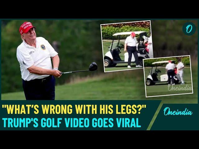 Trump Struggles to Walk in Viral Golf Video – Hidden Health Issues or Baseless Rumors? | Oneindia