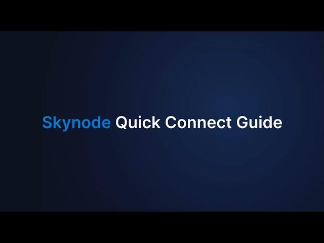 Auterion Skynode Quickstart