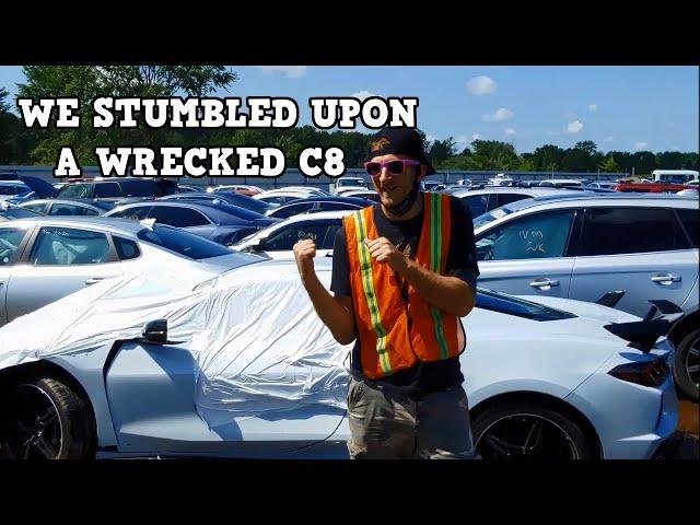 We found a wrecked C8 Corvette!