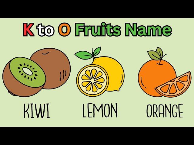Fruits | Pre School | Learn English Alphabets (Spelling) | Basic English For Kids ( Part - 3 )