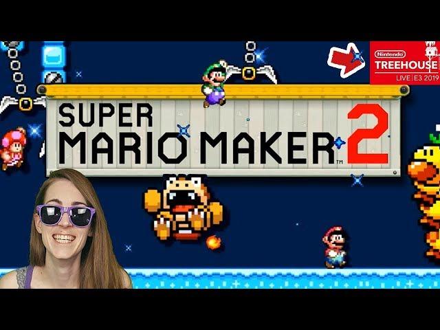 Mario Maker 2 - Maker Mode AND Multi-Player!  | Nintendo Treehouse E3 Presentation!!