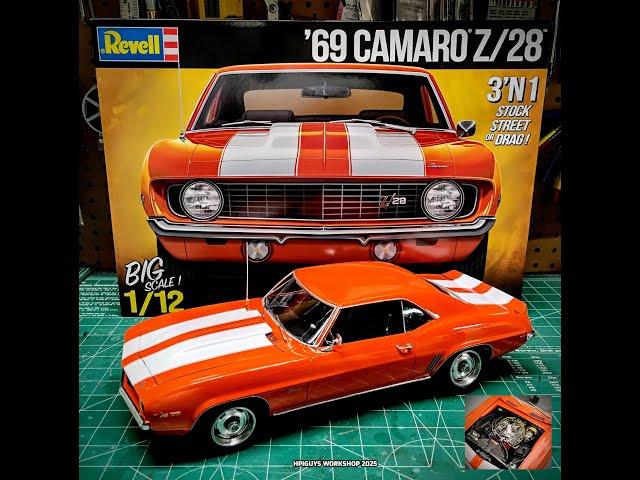 1969 Chevy Camaro Z28 1/12 Scale Model Kit Build How To Assemble Paint Wire Engine Decals Interior