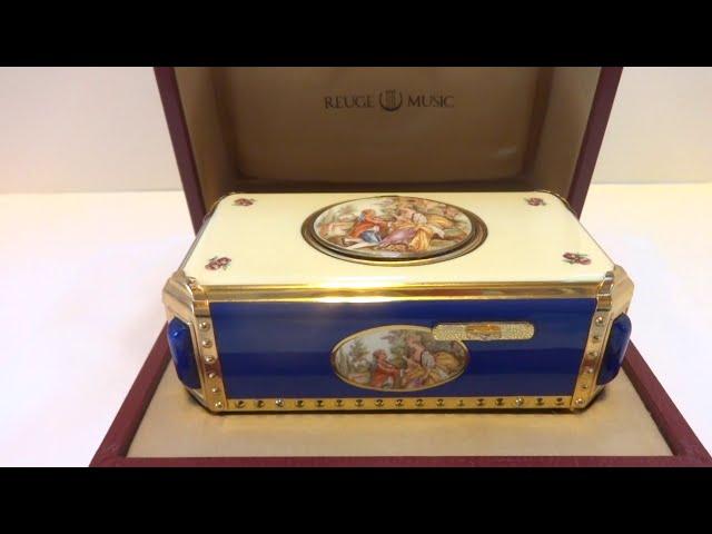 Vintage Reuge singing bird box automaton