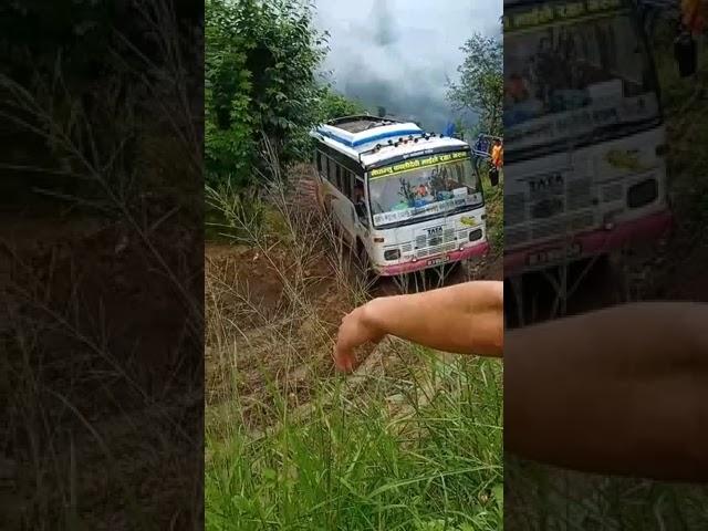 Next level bus drivers Nepal  dangerous roads Nepal #shorts