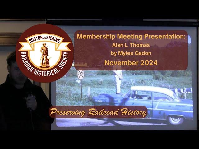 BMRRHS November 2024 Membership Meeting: Myles Gadon