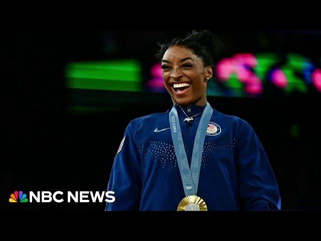 Biles strikes gold, again, in individual all-around competition