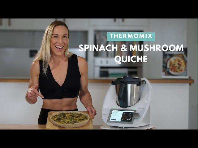 Thermomix Gluten-Free Spinach and Mushroom Quiche + FREE 1 WEEK MEAL PLAN